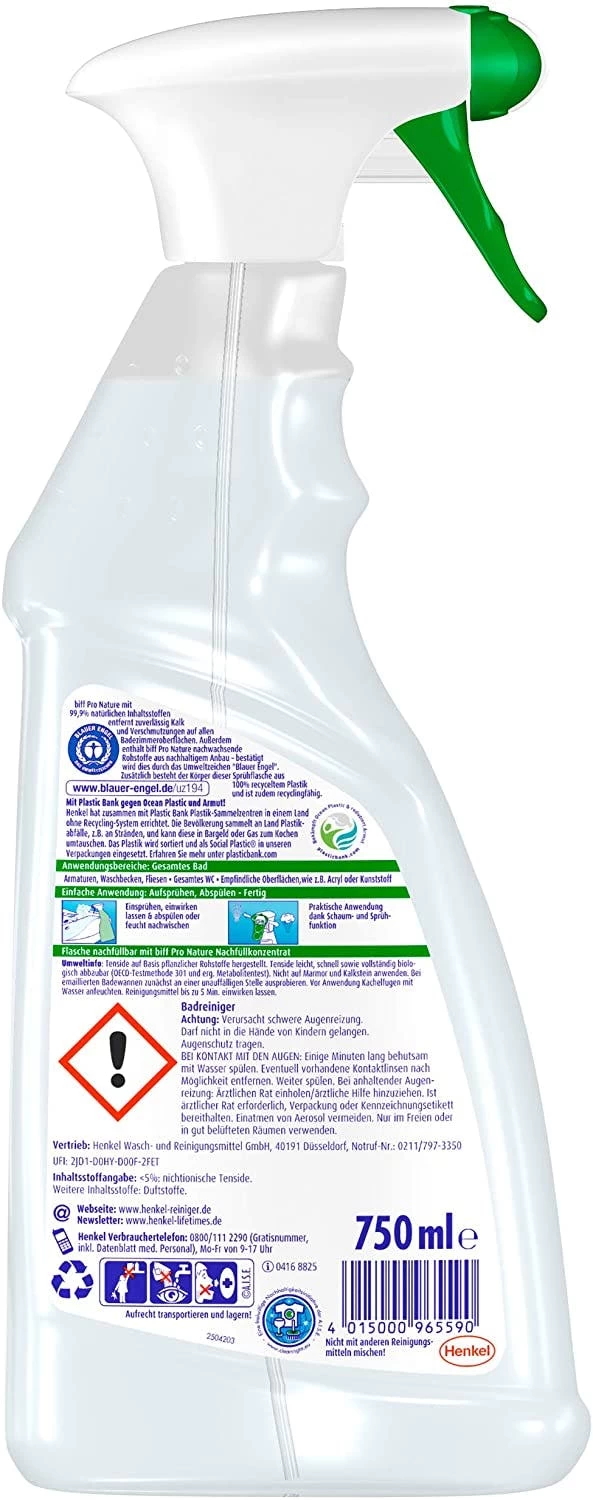 Biff Pro Nature 750 Ml Badreiniger Sprühflasche Reiniger Reinigungsmittel - Image 6