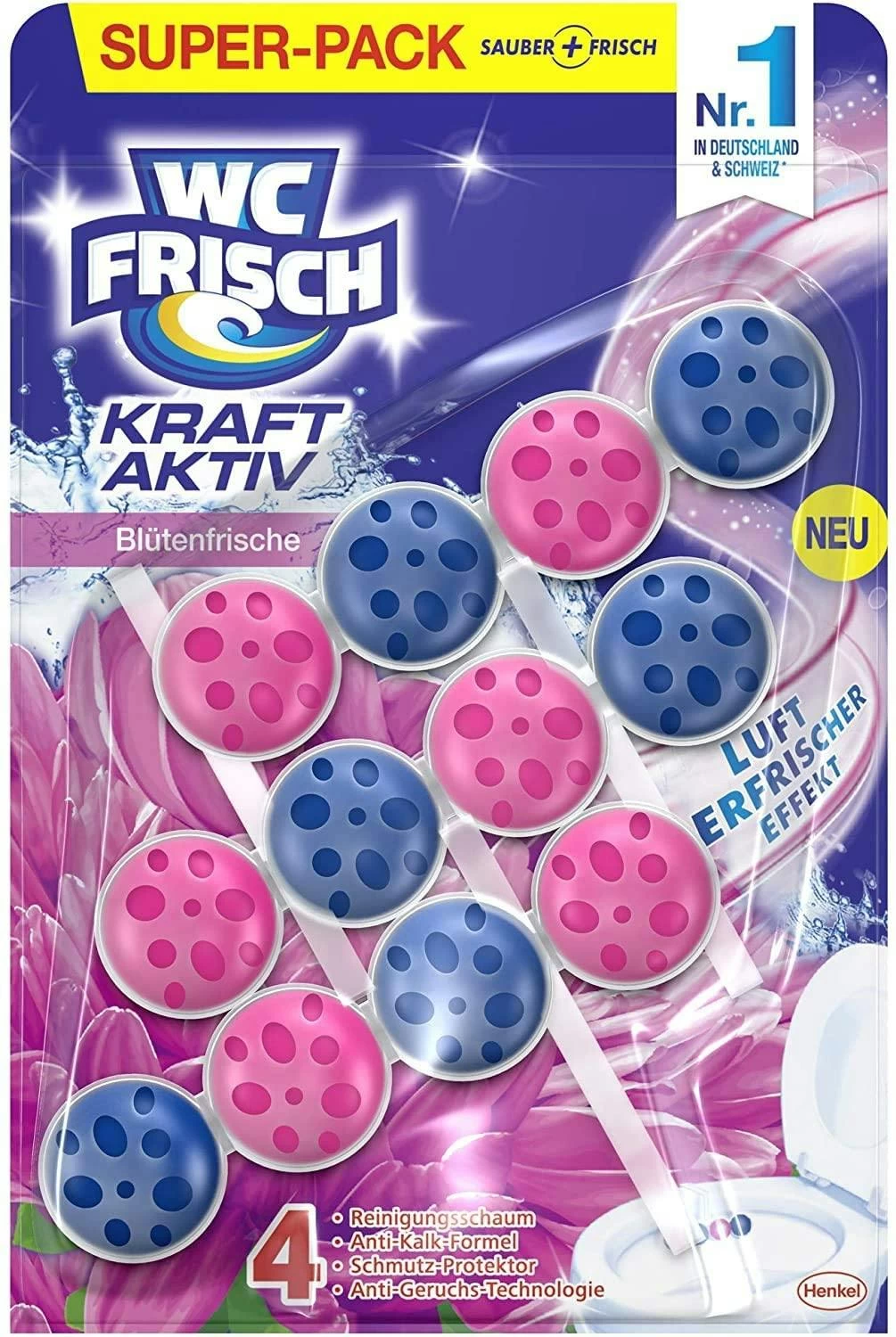 WC-Frisch Kraft Aktiv Duftspüler Blütenfrische 5x150g WC Reiniger Reinigung - Image 6