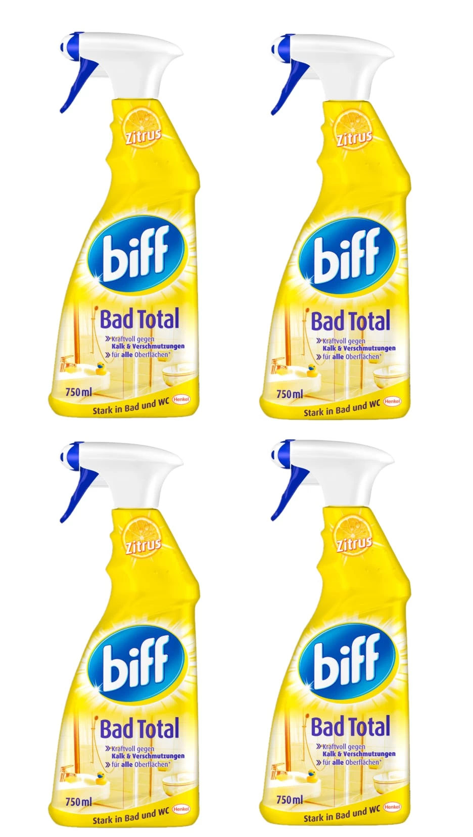 Biff Bad Total Zitrus Badreiniger Reiniger Reinigungsmittel 6x250ml Nachfüllpack - Image 4