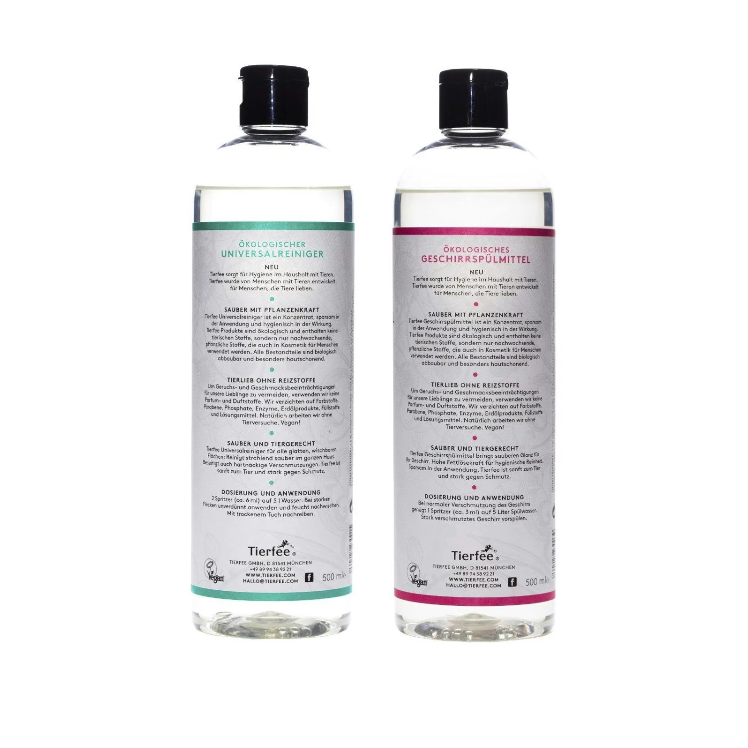 Tierfee-Set Ökologischer Universalreiniger + Geschirrspülmittel, Je 500 Ml - Image 6