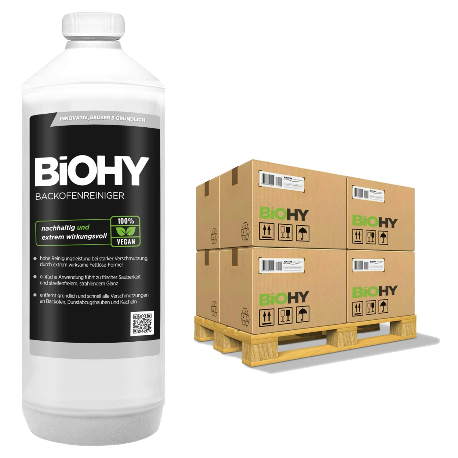 BiOHY Backofenreiniger Hochkonzentrat (6x1l Flasche) | Profi Grillreiniger, Fettlöser EXTRA STARK | Zur Einfachen Und Schnellen Ofenreinigung - Image 3