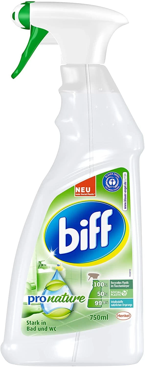 Biff Pro Nature Badreiniger Bad Reiniger Badezimmer Sprühflasche 2x750 Ml - Image 6