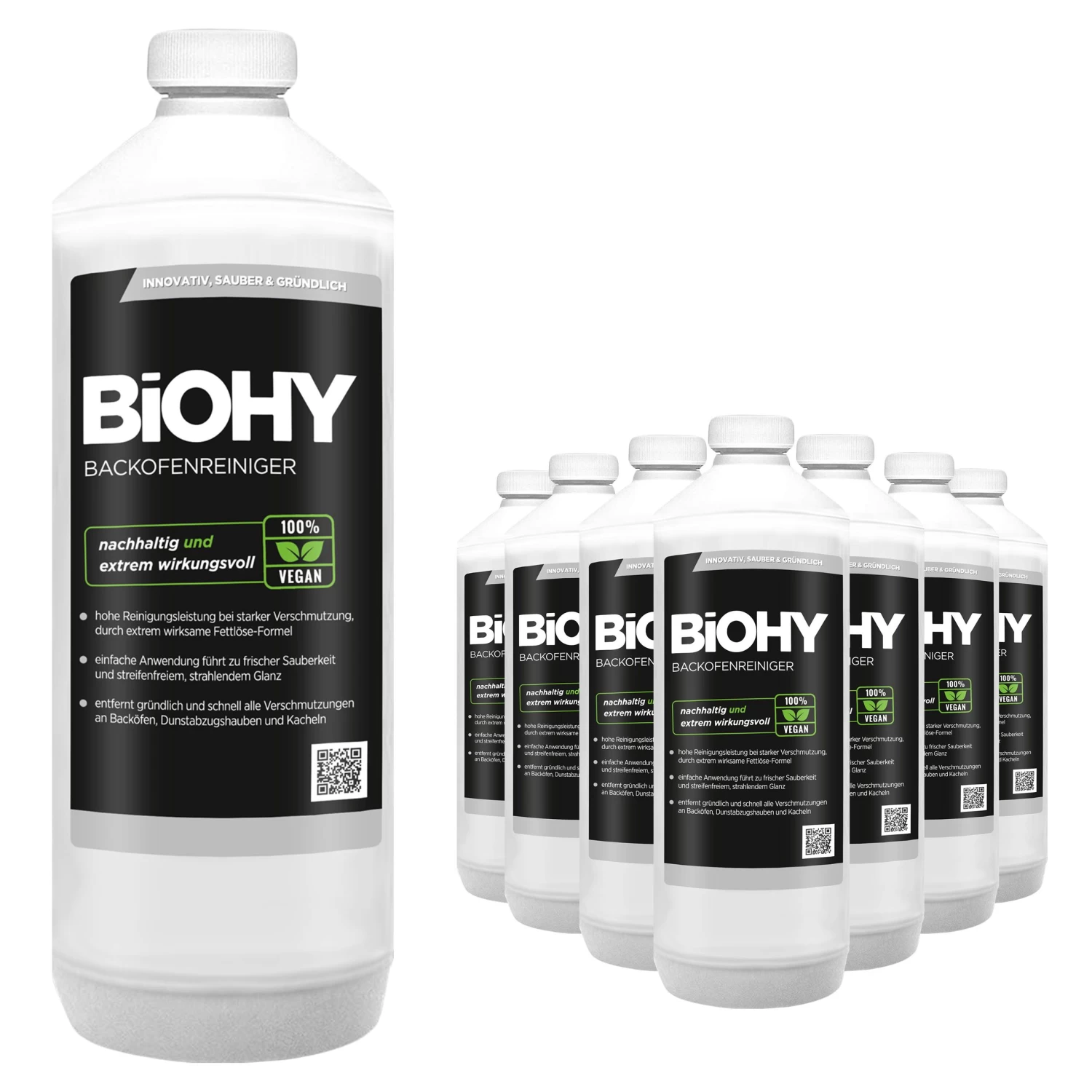 BiOHY Backofenreiniger Hochkonzentrat (3x1l Flasche) | Profi Grillreiniger, Fettlöser EXTRA STARK | Zur Einfachen Und Schnellen Ofenreinigung - Image 2