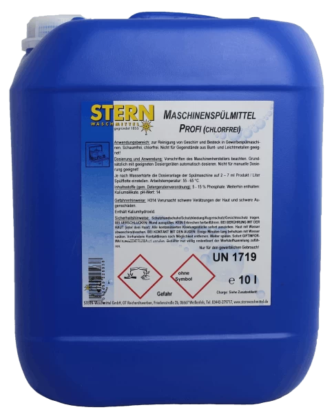 Flüssiger Chlorfreier Geschirrreiniger Spülmaschine, 10l