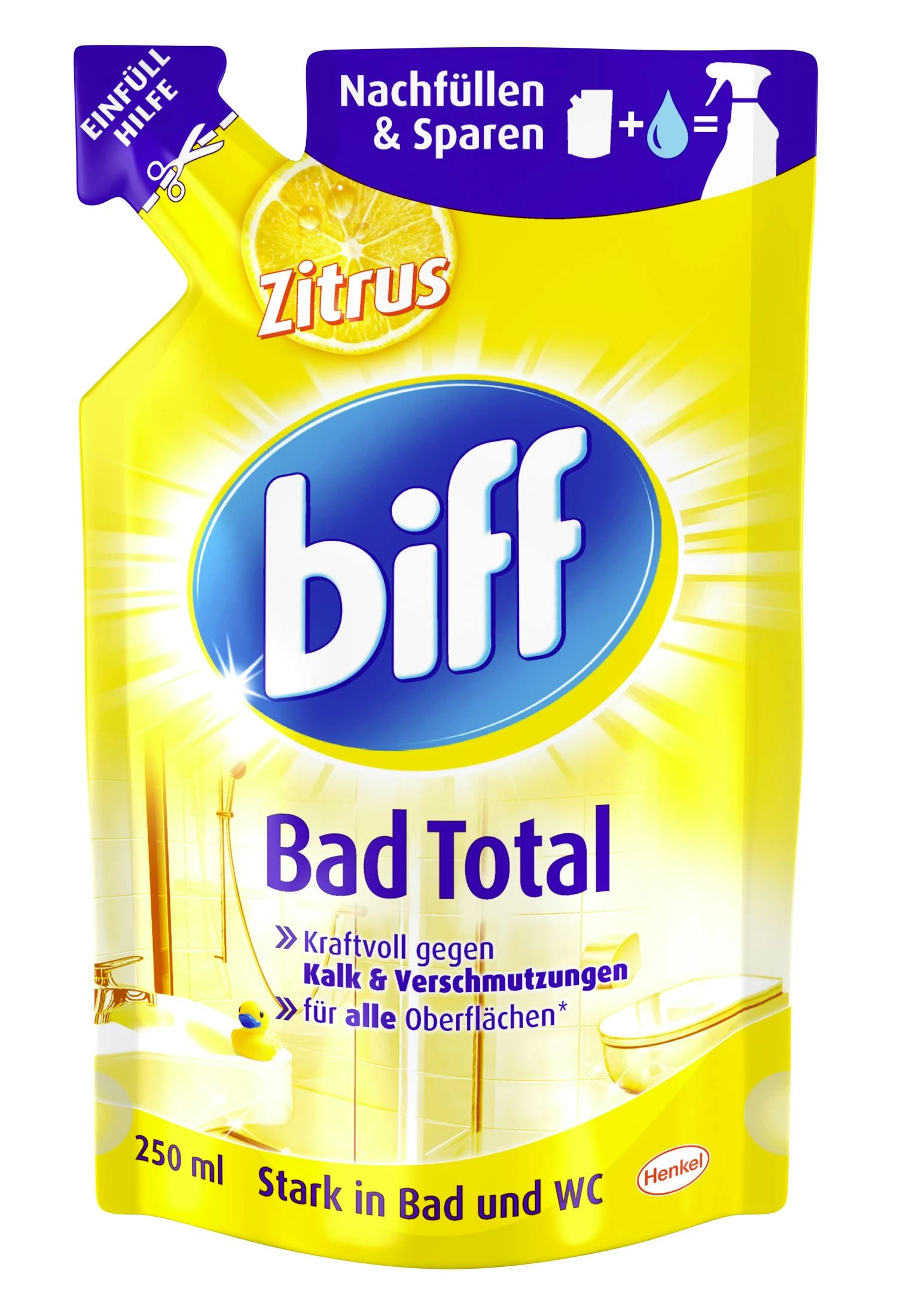 Biff Bad Total Zitrus Badreiniger Reiniger Reinigungsmittel 6x250ml Nachfüllpack - Image 6