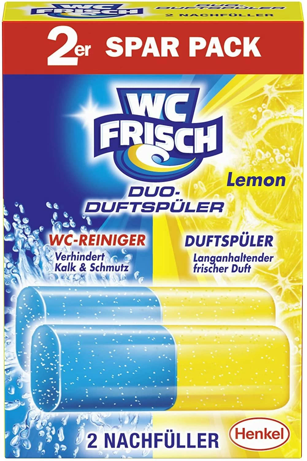 WC FRISCH Duo-Duftspüler Lemon WC Reiniger & WC-Duftstein 1 Stück Badreiniger - Image 2