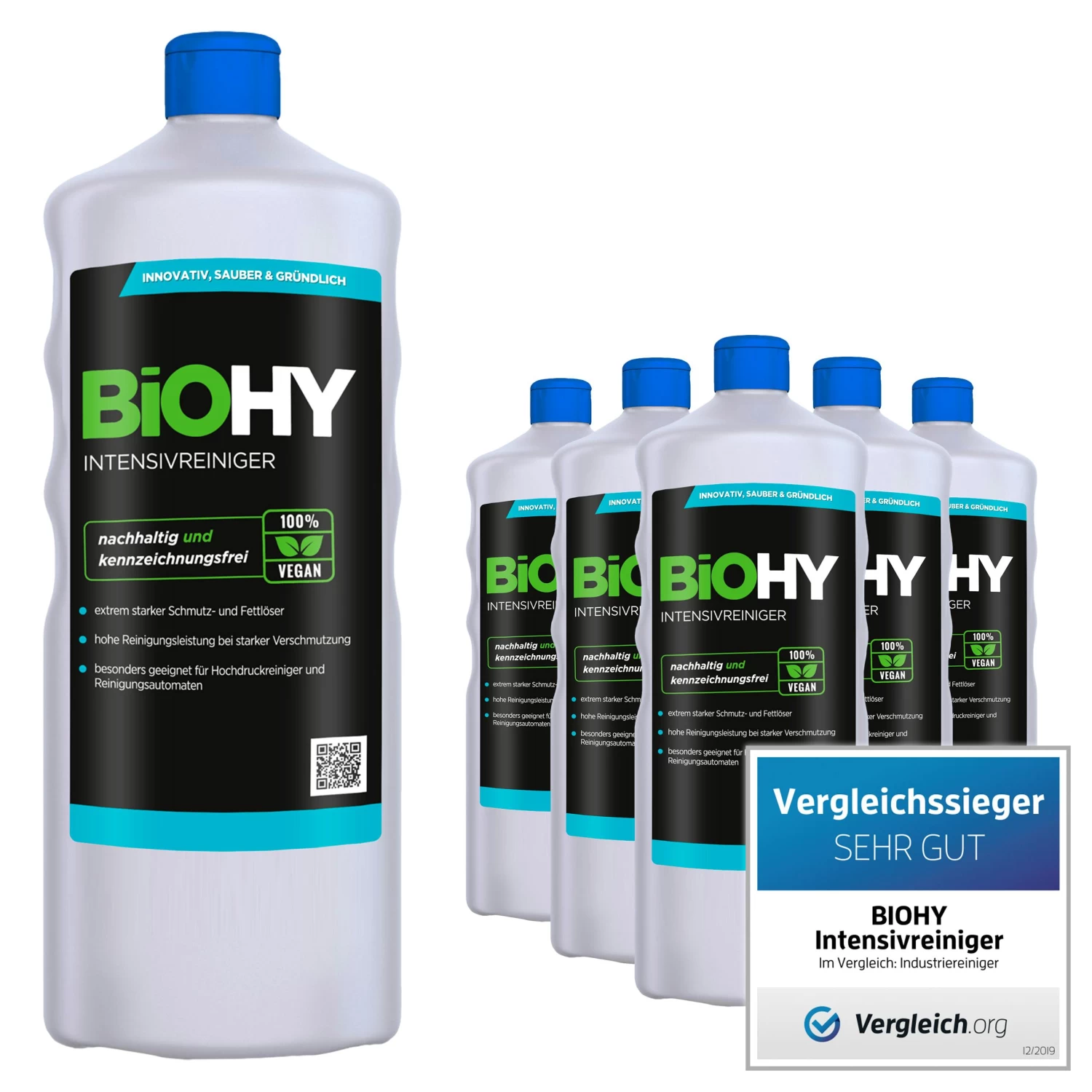 BiOHY Intensivreiniger Universal (9x1l Flasche) | Hochleistungs-INDUSTRIEREINIGER | Grundreiniger Ideal Für Hochdruckreiniger, Schaumarm - Image 5