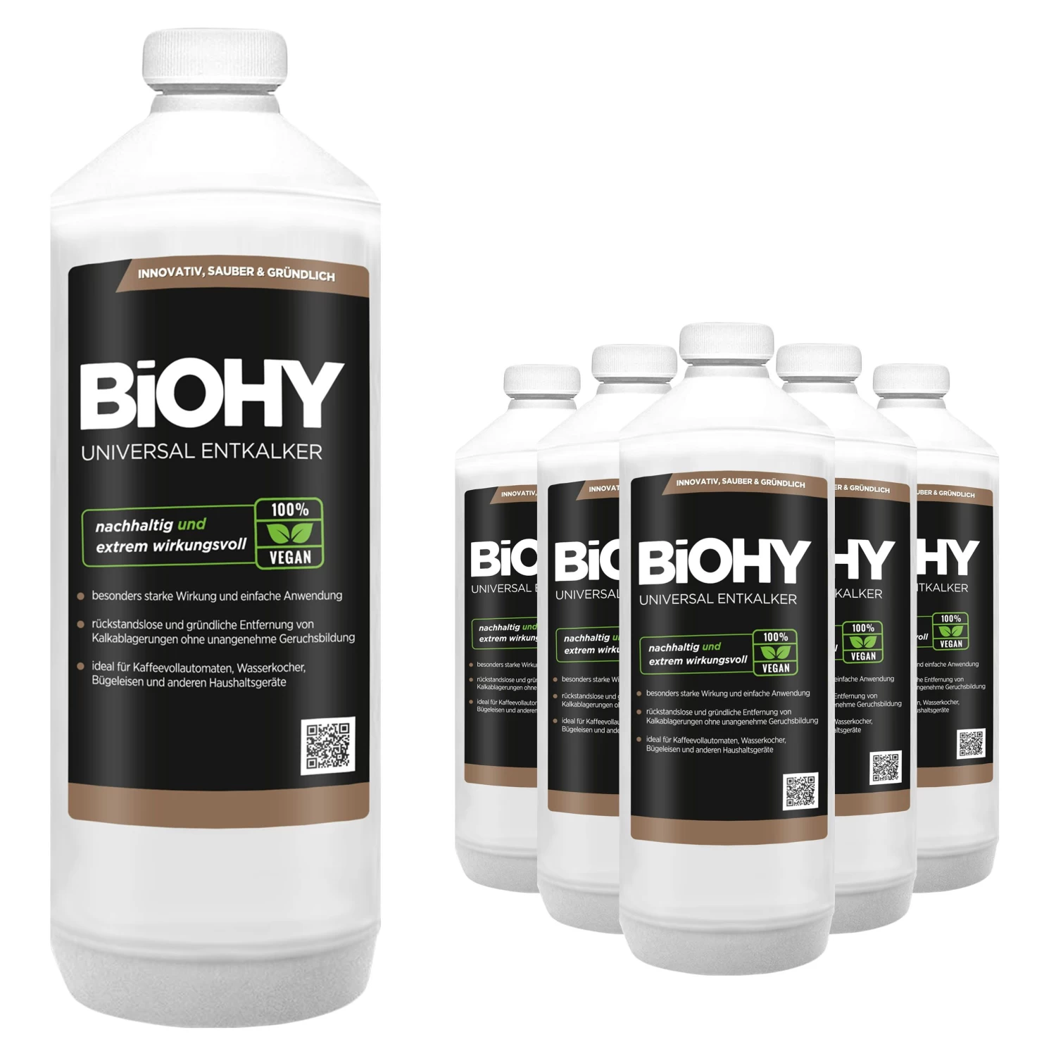BiOHY Universal Entkalker (1l Flasche) | Konzentrat Für 20 Entkalkungsvorgänge Pro Flasche | Kompatibel Mit Allen Kaffeevollautomaten - Image 2
