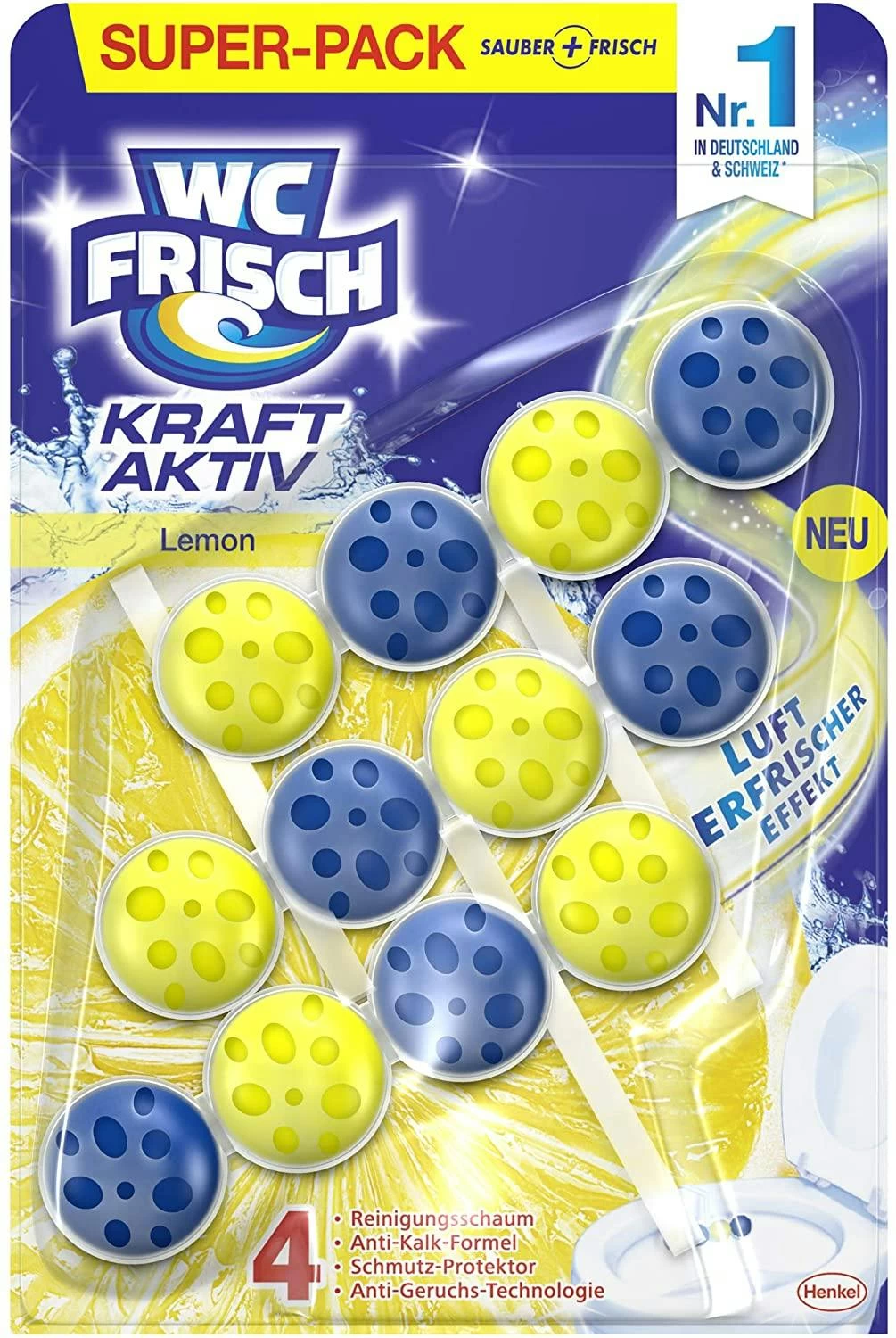 WC-Frisch Kraft Aktiv Ausprobier-Set Duftspüler 4 Düfte 4x1 Stück WC Reiniger - Image 5