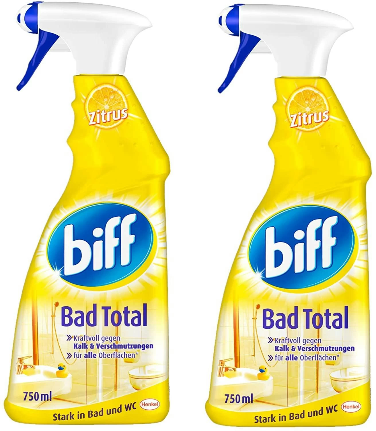 Biff Bad Total Zitrus Badreiniger Bad Reiniger Badezimmer 250 Ml Nachfüllpack - Image 5