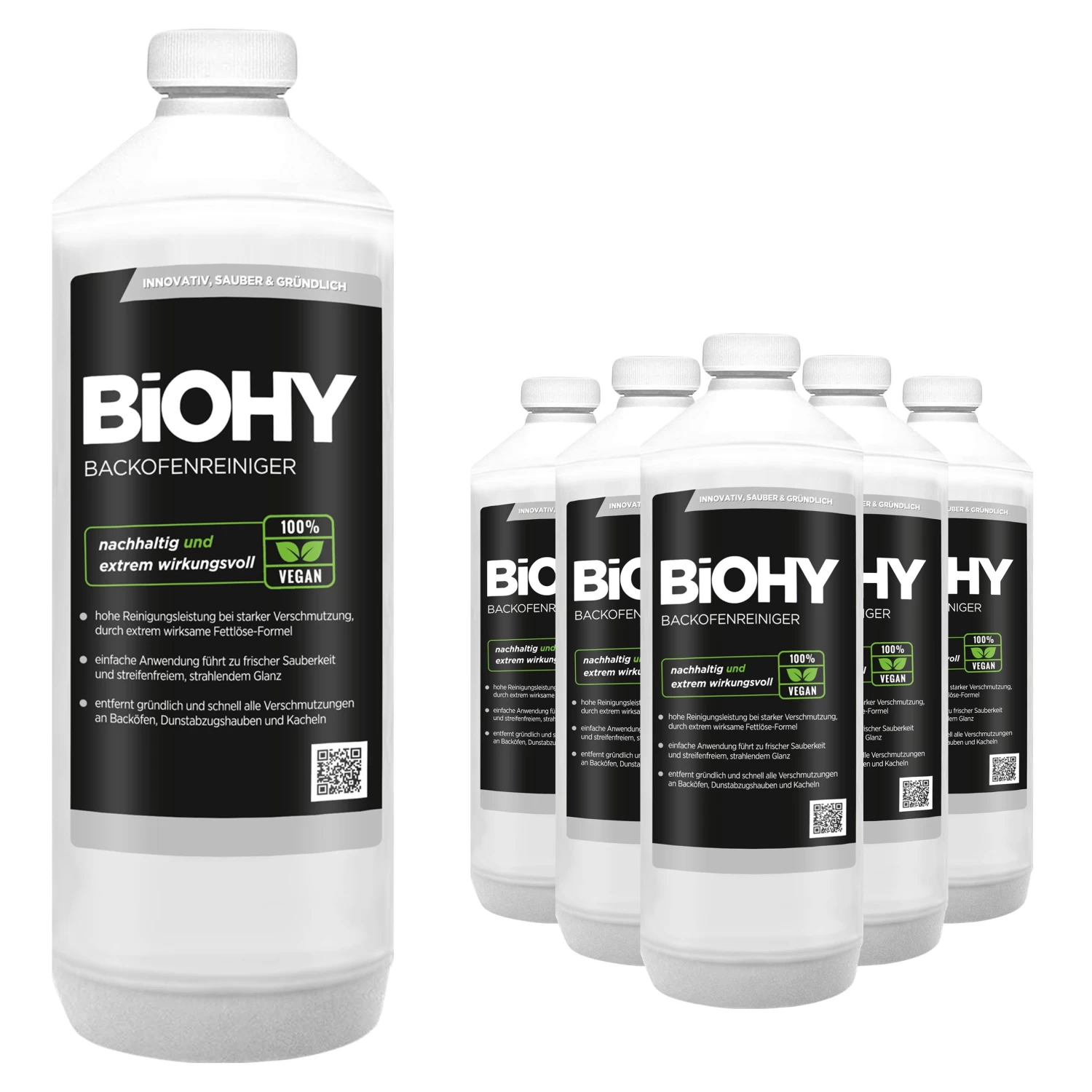 BiOHY Backofenreiniger Hochkonzentrat (1l Flasche) | Profi Grillreiniger, Fettlöser EXTRA STARK | Zur Einfachen Und Schnellen Ofenreinigung - Image 2
