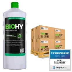 BiOHY Bodenreiniger (480x1l Flasche) | Konzentrat Für Alle Reinigungsgeräte Und Alle Hartböden | Angenehmer Geruch Und Streifenfreie Reinigung