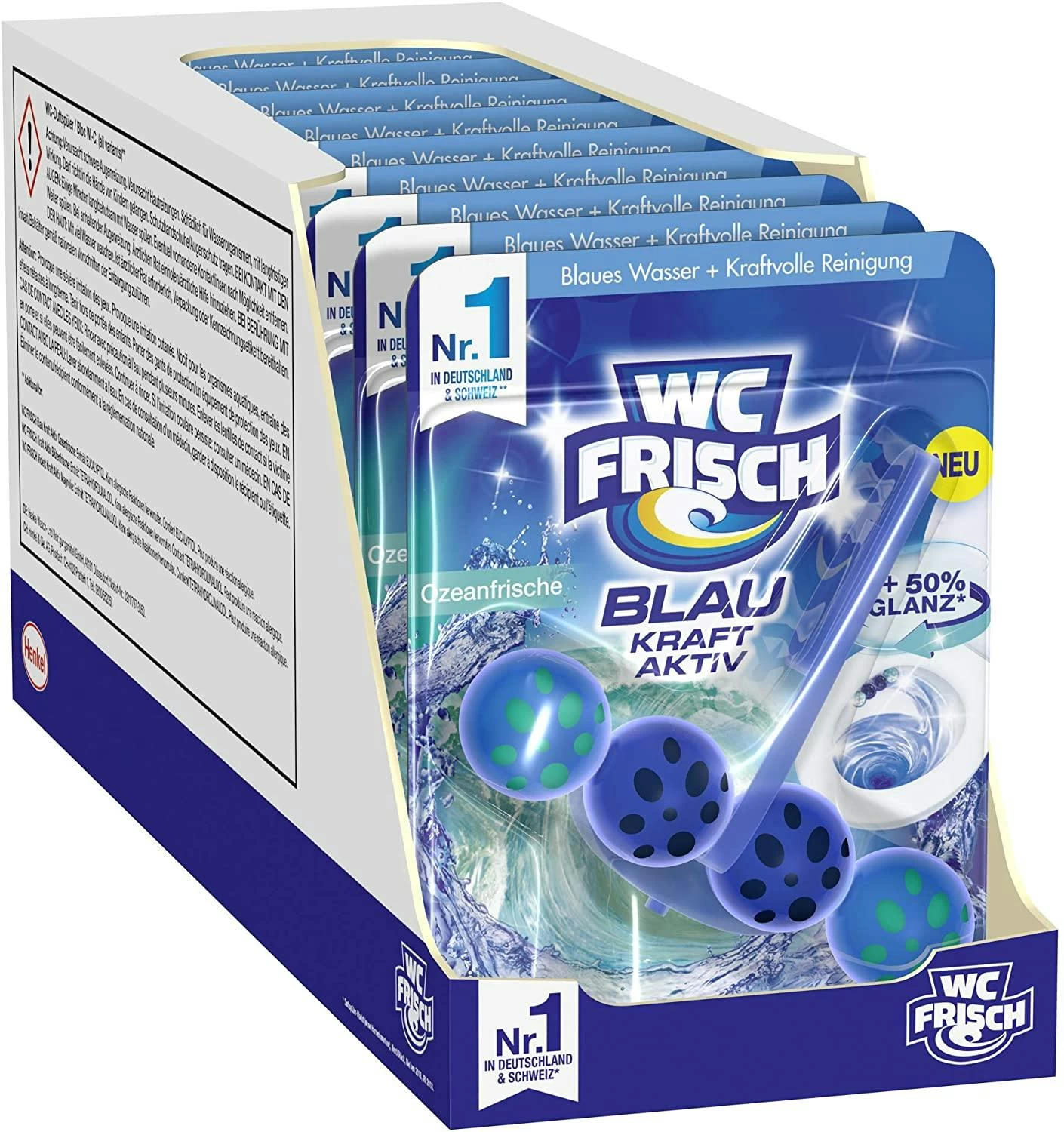 WC FRISCH Kraft Aktiv Blauspüler Ozeanfrische 50g WC Reiniger Reinigung - Image 4