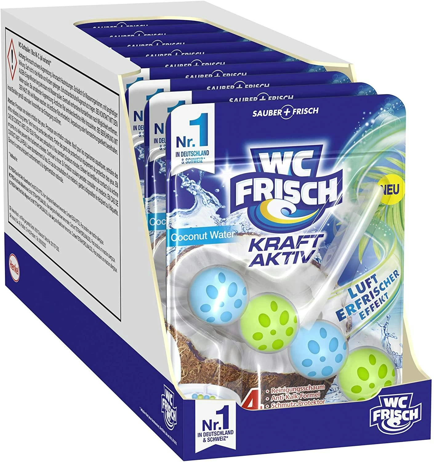 WC-Frisch Kraft Aktiv Duftspüler Coconut Water 3x50g WC Reiniger Reinigung - Image 3