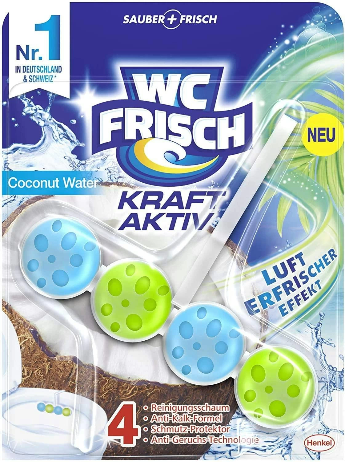 WC-Frisch Kraft Aktiv Duftspüler Coconut Water 10x50g WC Reiniger Reinigung - Image 6