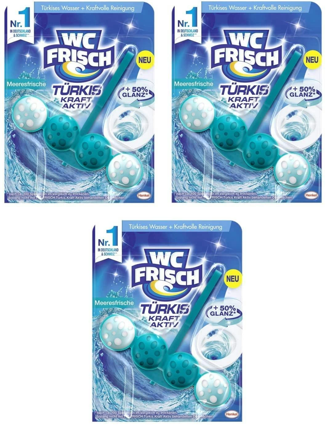 WC FRISCH Kraft Aktiv Blauspüler Chlor 5x150g WC Reiniger Toilettenreiniger - Image 7