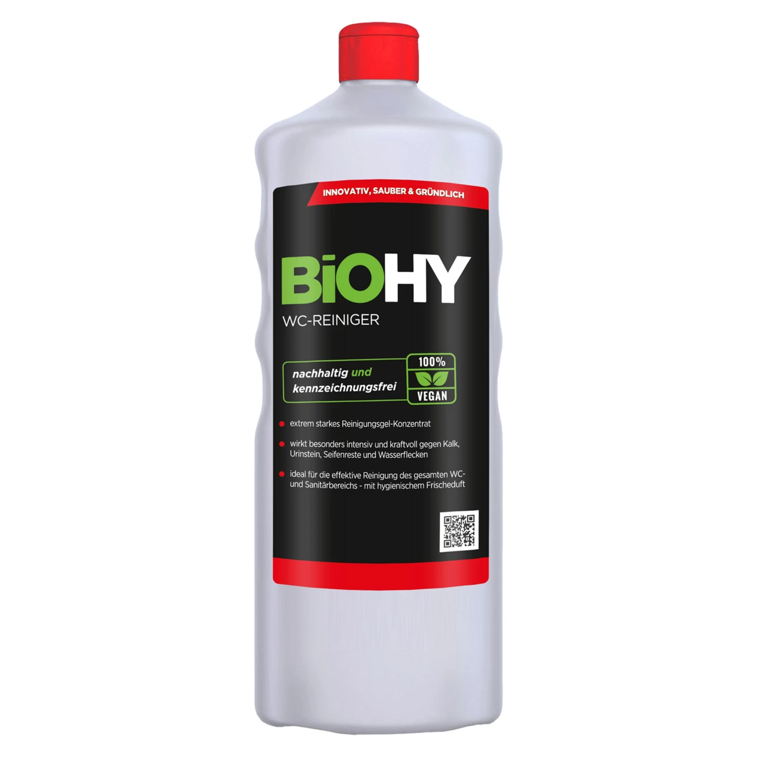BiOHY WC-Reiniger (6x1l Flasche) | EXTRA STARK | Profi Bio Konzentrat | Dickflüssiges Reinigungs-Gel | Ideal Gegen Urinstein - Image 4