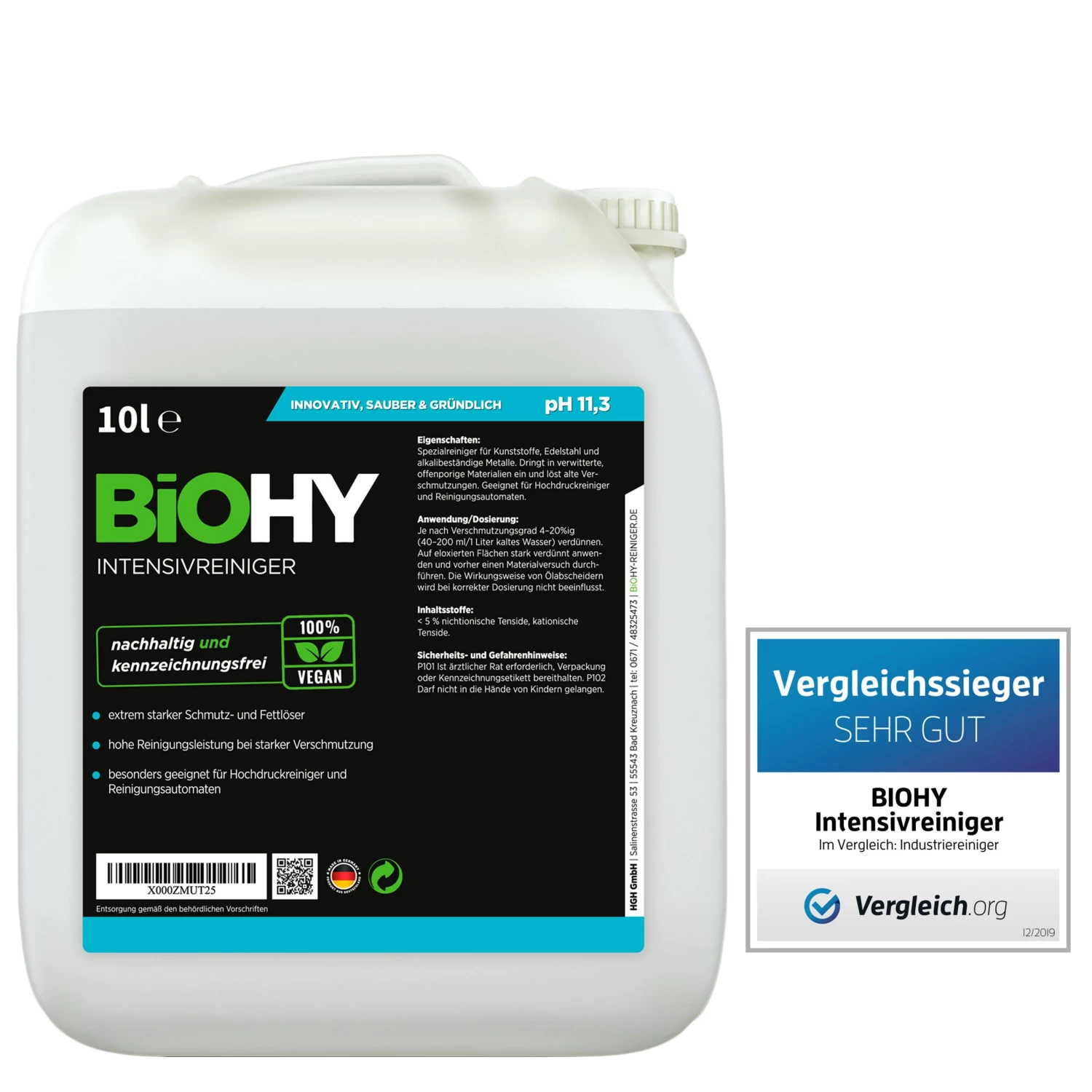 BiOHY Intensivreiniger Universal (24x20l Kanister) | Hochleistungs-INDUSTRIEREINIGER | Grundreiniger Ideal Für Hochdruckreiniger, Schaumarm - Image 2