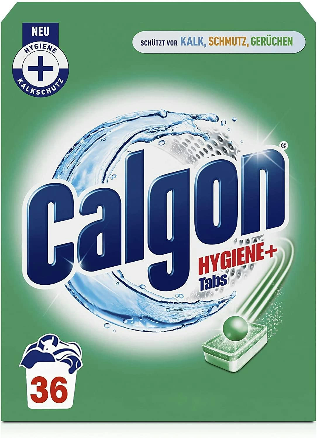 Calgon Hygiene+ Tabs Wasserenthärter Entkalker Waschmaschinenreiniger 1x36 Tabs - Image 4