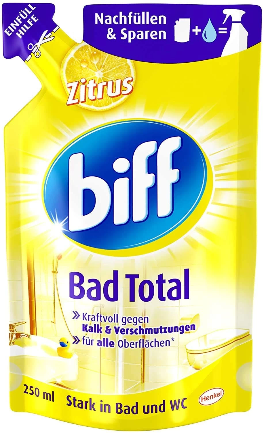 Biff Bad Total Zitrus Badreiniger Bad Reiniger Badezimmer 2x750 Ml Sprühflasche - Image 4