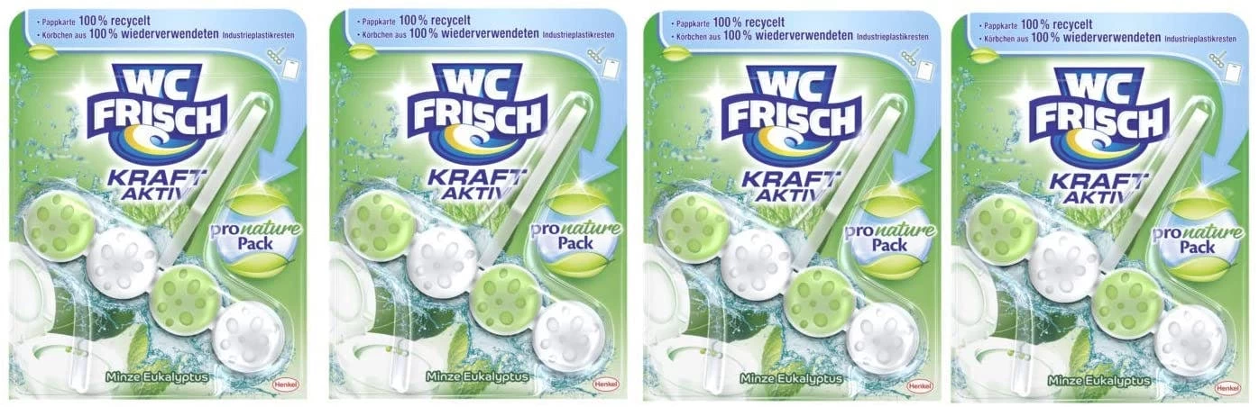 WC FRISCH Kraft Aktiv 4er Pack Blauspüler Ozeanfrische 4x1 Stück WC-Reiniger - Image 7