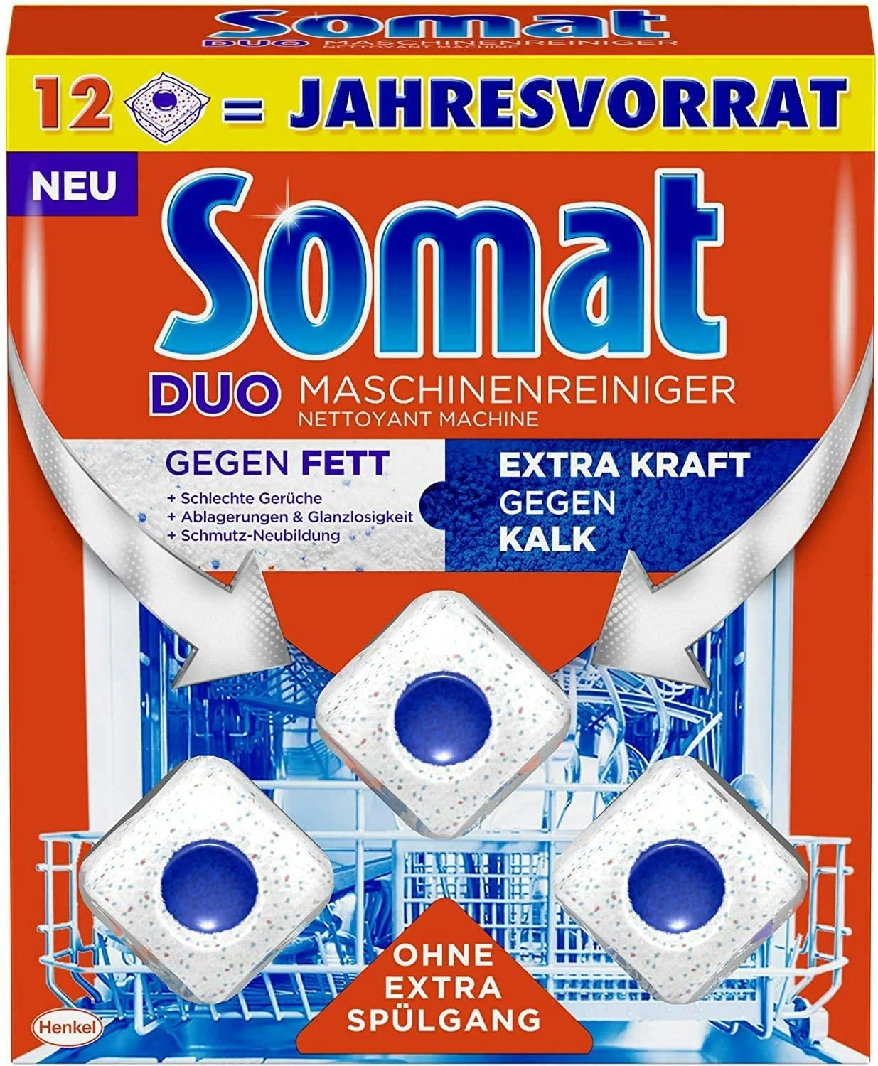 Somat Duo Maschinenreiniger Tabs Geschirrspül Reiniger 4x12 Stück Spülmittel - Image 6