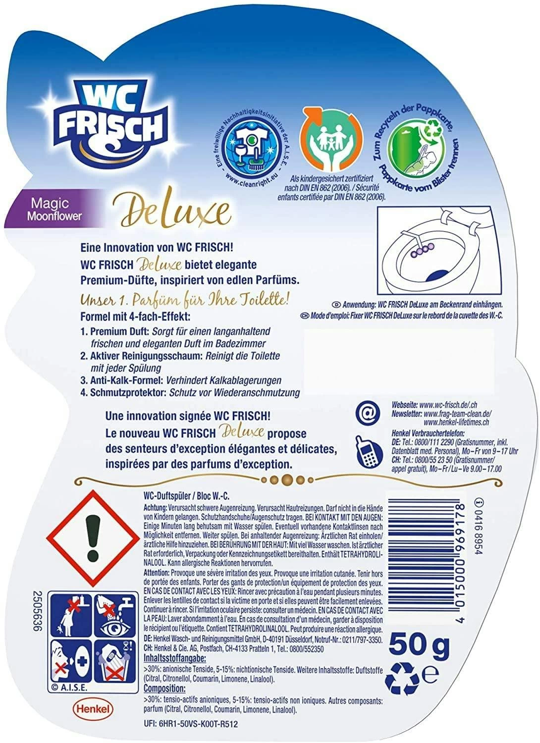 WC-Frisch DeLuxe Magic Moonflower 50g WC Reiniger WC Duftspüler Reinigung - Image 6