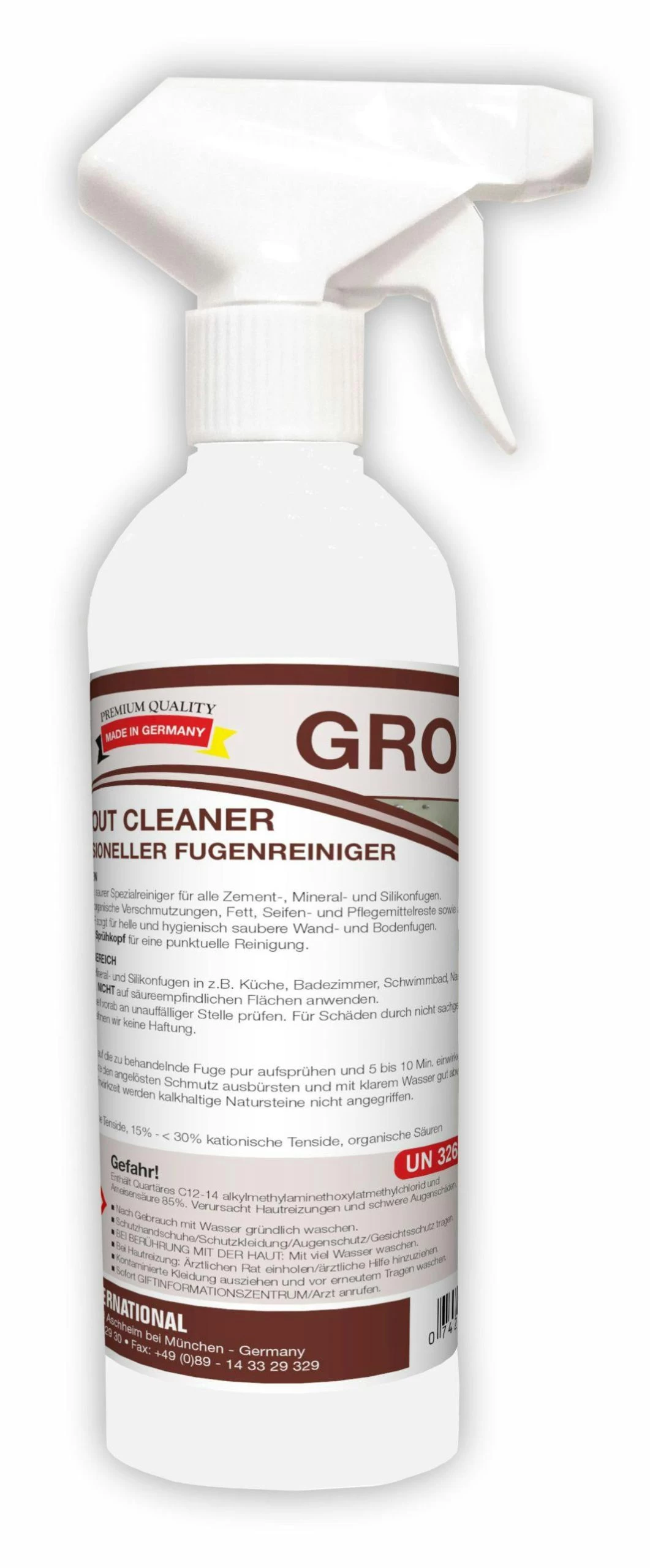 Arvox Pro Fugen + Fliesen Spezialreiniger - Fugenreiniger Bad Fliesen - Sanitärreiniger - Grout Cleaner - Reiniger - 2x0,5L Set - Image 3