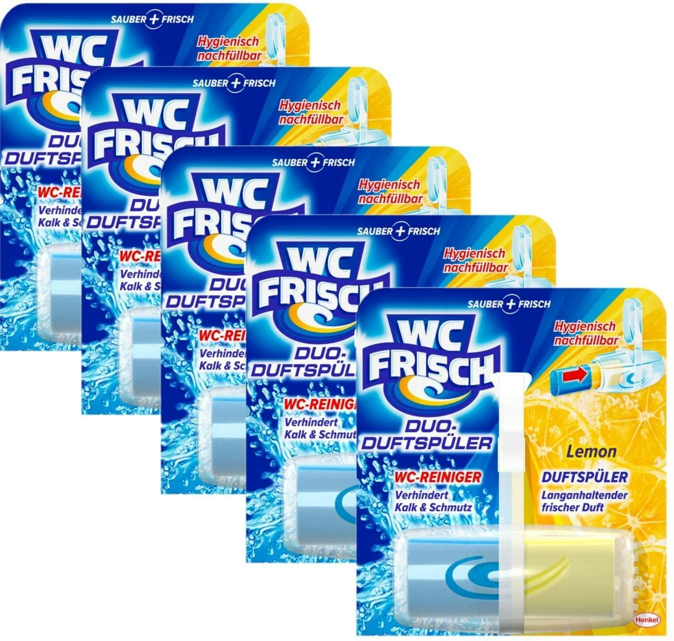WC Frisch Duo-Duftspüler Lemon 3er Pack WC Reiniger 1x3 Stück WC-Duftstein - Image 4