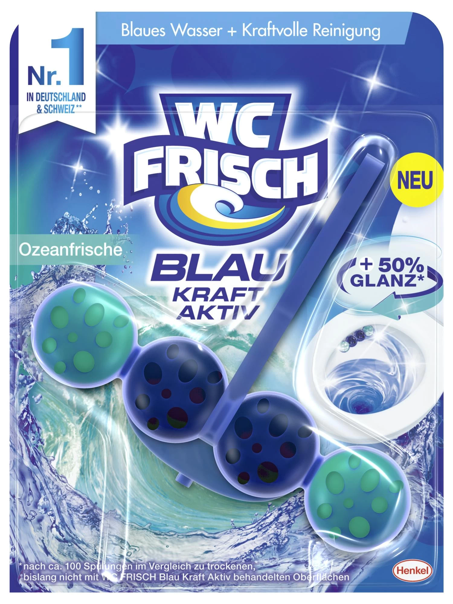WC FRISCH Kraft Aktiv Blauspüler Ozeanfrische 4x50g WC Reiniger Reinigung - Image 6