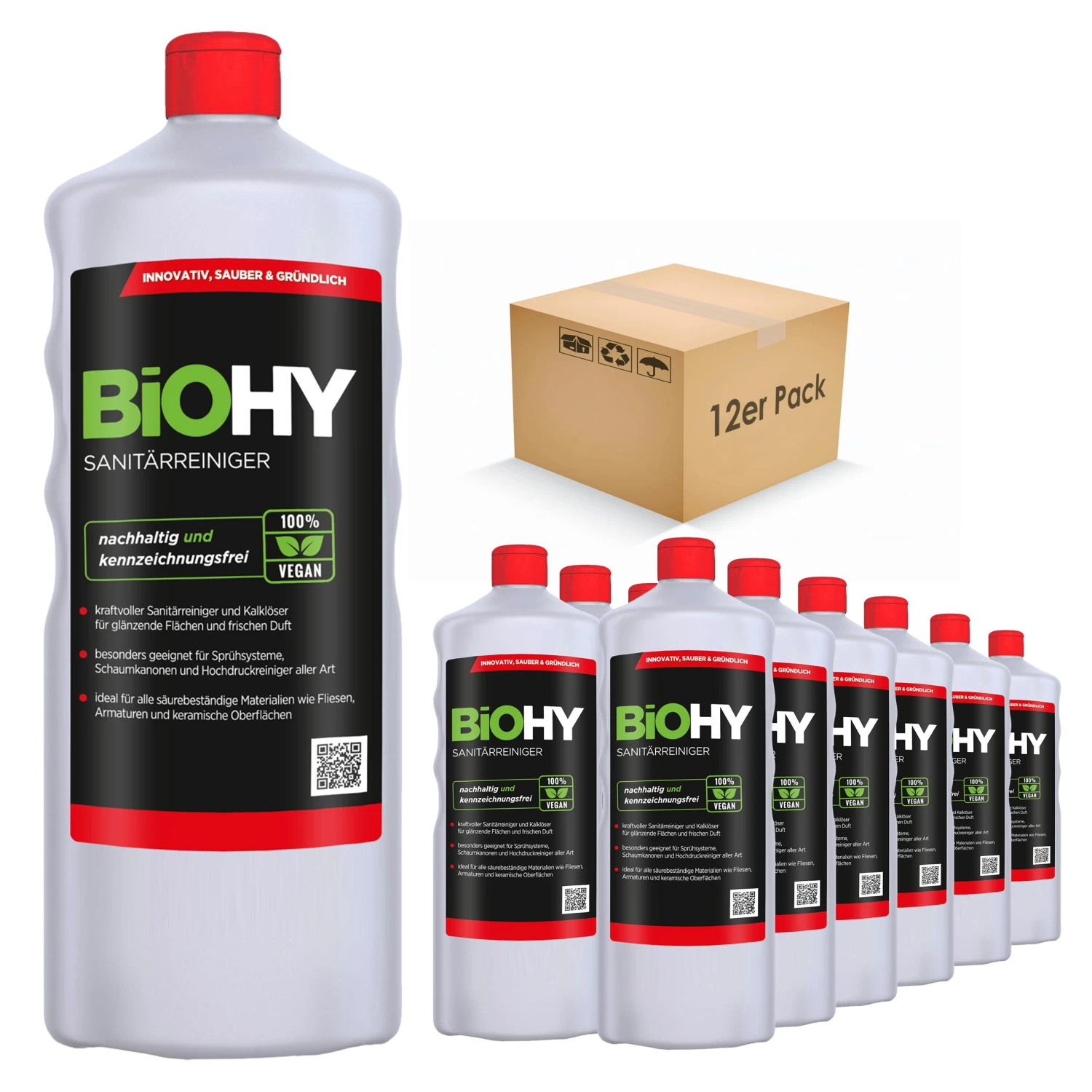 BiOHY Universal Entkalker (12x1l Flasche) | Konzentrat Für 20 Entkalkungsvorgänge Pro Flasche | Kompatibel Mit Allen Kaffeevollautomaten - Image 2