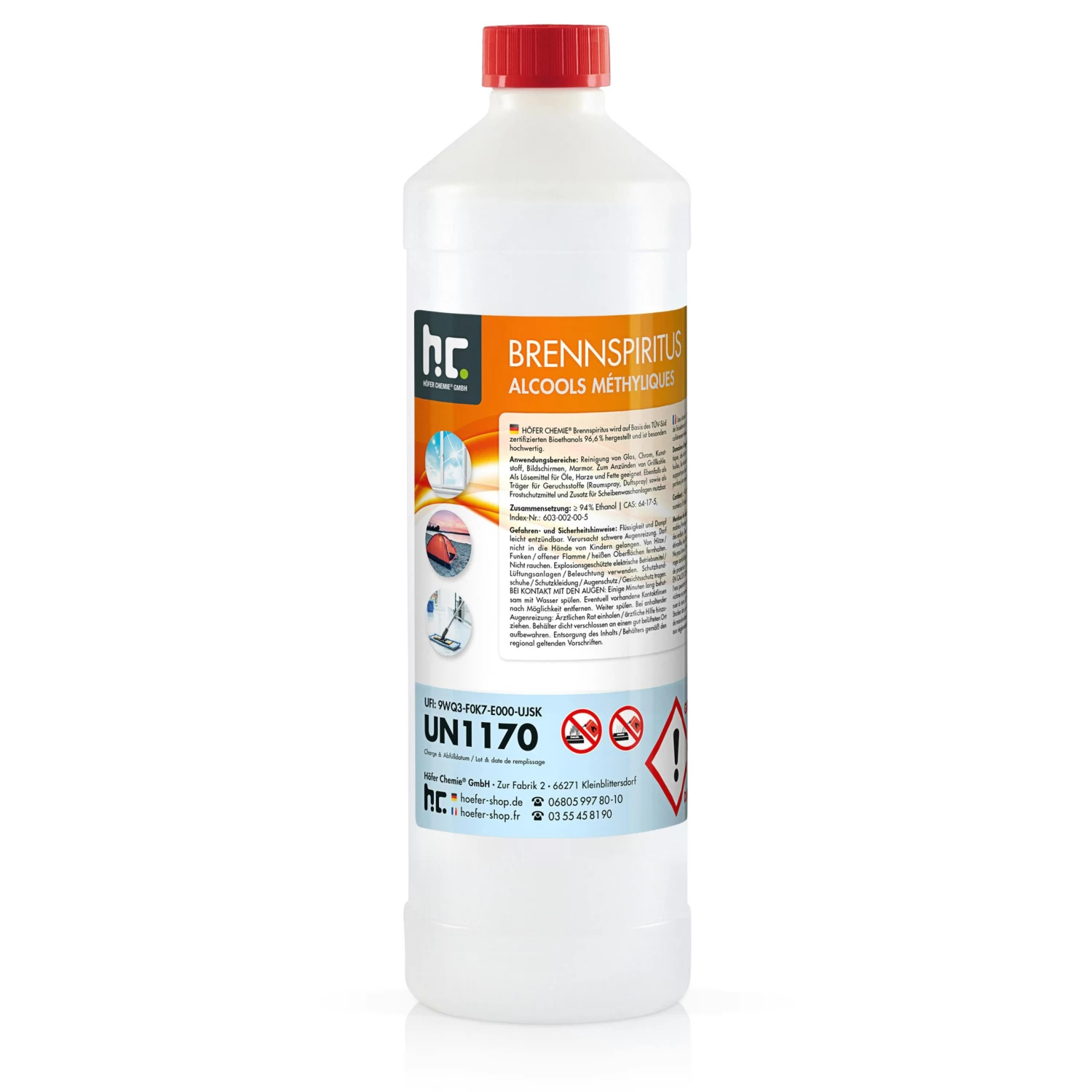 15 X 1 Liter Brennspiritus 94% - Image 2