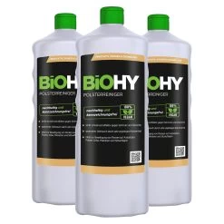 BiOHY Spezial Polsterreiniger (3x1l Flasche) | Ideal Für Autositze, Sofas, Matratzen Etc. | Ebenfalls Für Waschsauger Geeignet