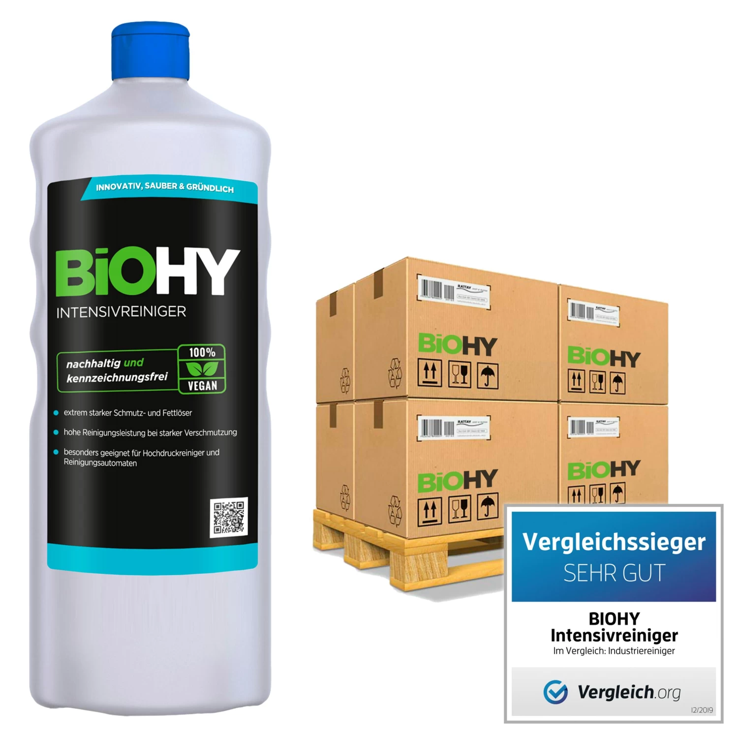 BiOHY Intensivreiniger Universal (24x20l Kanister) | Hochleistungs-INDUSTRIEREINIGER | Grundreiniger Ideal Für Hochdruckreiniger, Schaumarm - Image 4