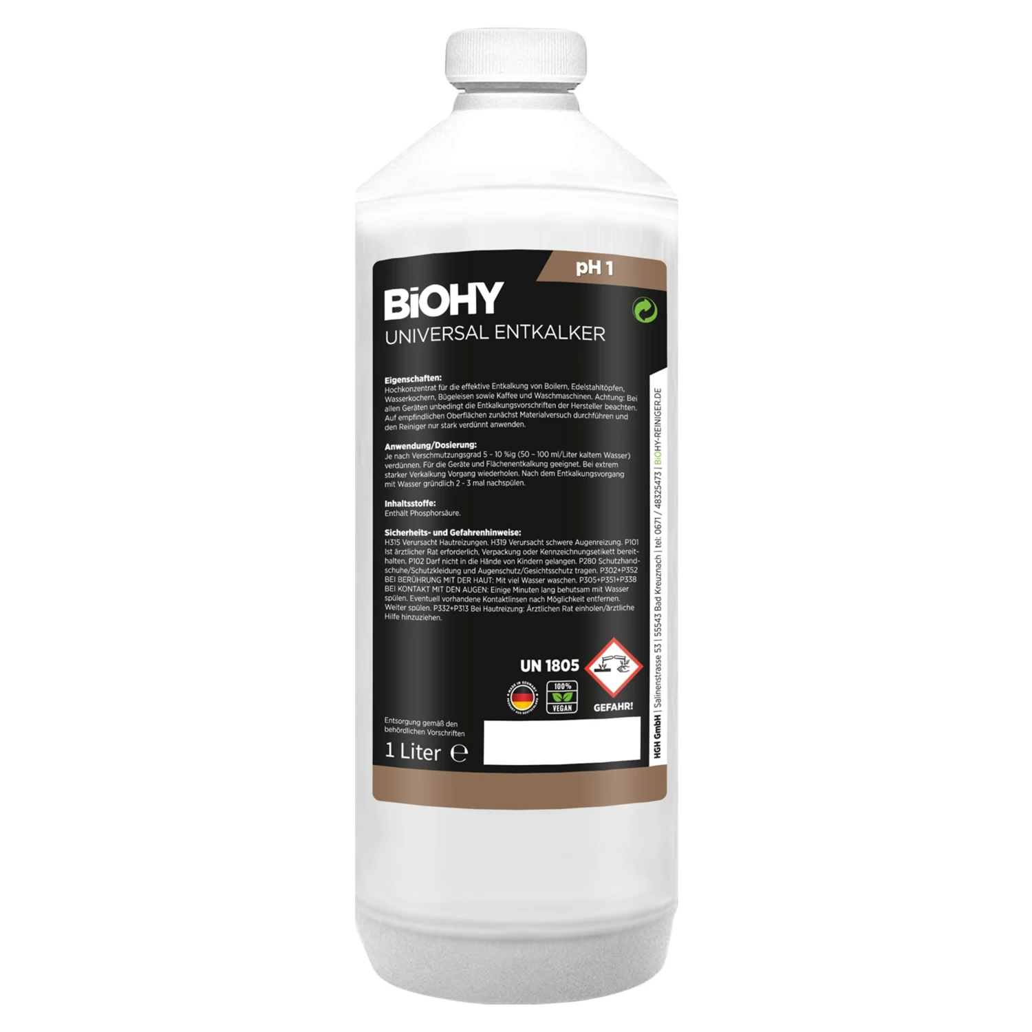 BiOHY Universal Entkalker (1l Flasche) | Konzentrat Für 20 Entkalkungsvorgänge Pro Flasche | Kompatibel Mit Allen Kaffeevollautomaten - Image 6