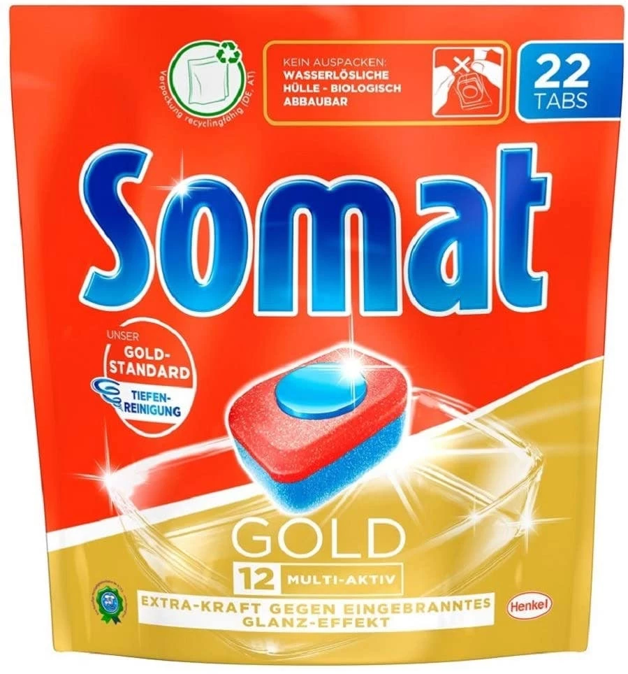 Somat 12 Gold Multiaktiv Spülmaschinentabs 4x22 Tabs Geschirrspültabs Reinigung - Image 2