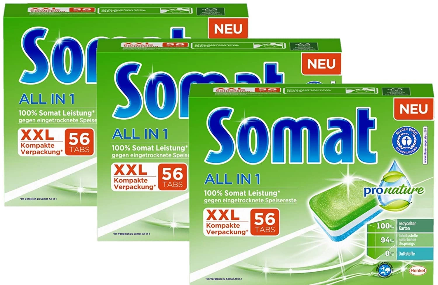 Somat All In 1 Pro Nature Spülmaschinen Tabs 6x56 Tabs Spülmittel Spülen - Image 2