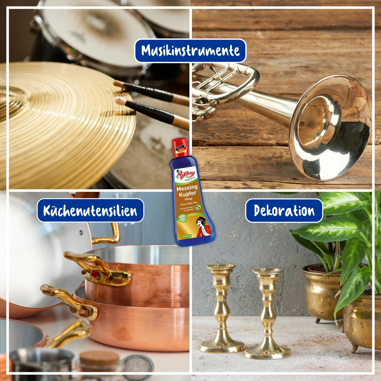 Poliboy Messing Kupfer Pflege - Reinigung Und Pflege, Mit Anlaufschutz, 200ml - Made In Germany - Image 4