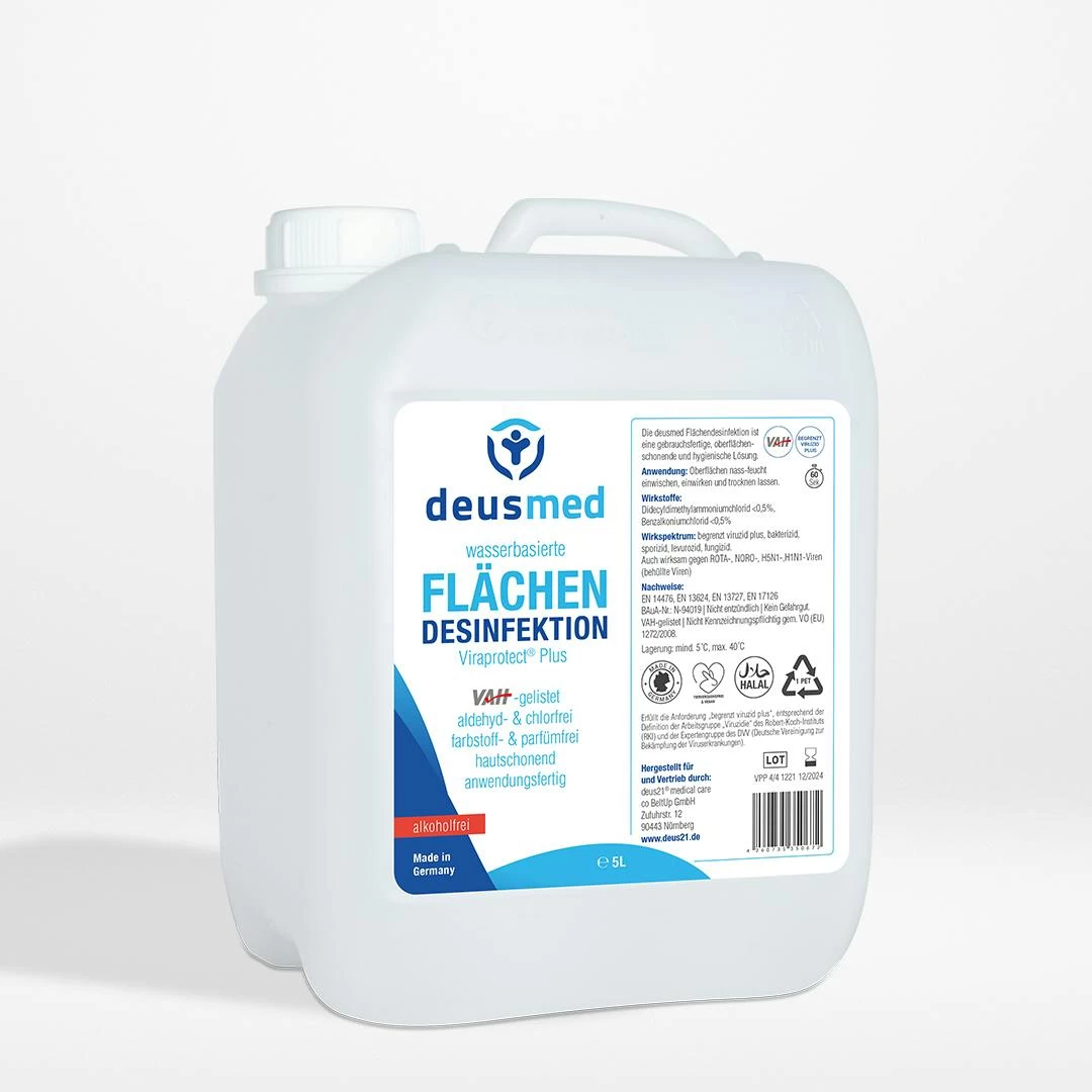 5000ml | ALKOHOLFREIE Handdesinfektion | DEUSMED | VAH Gelistet - Image 2