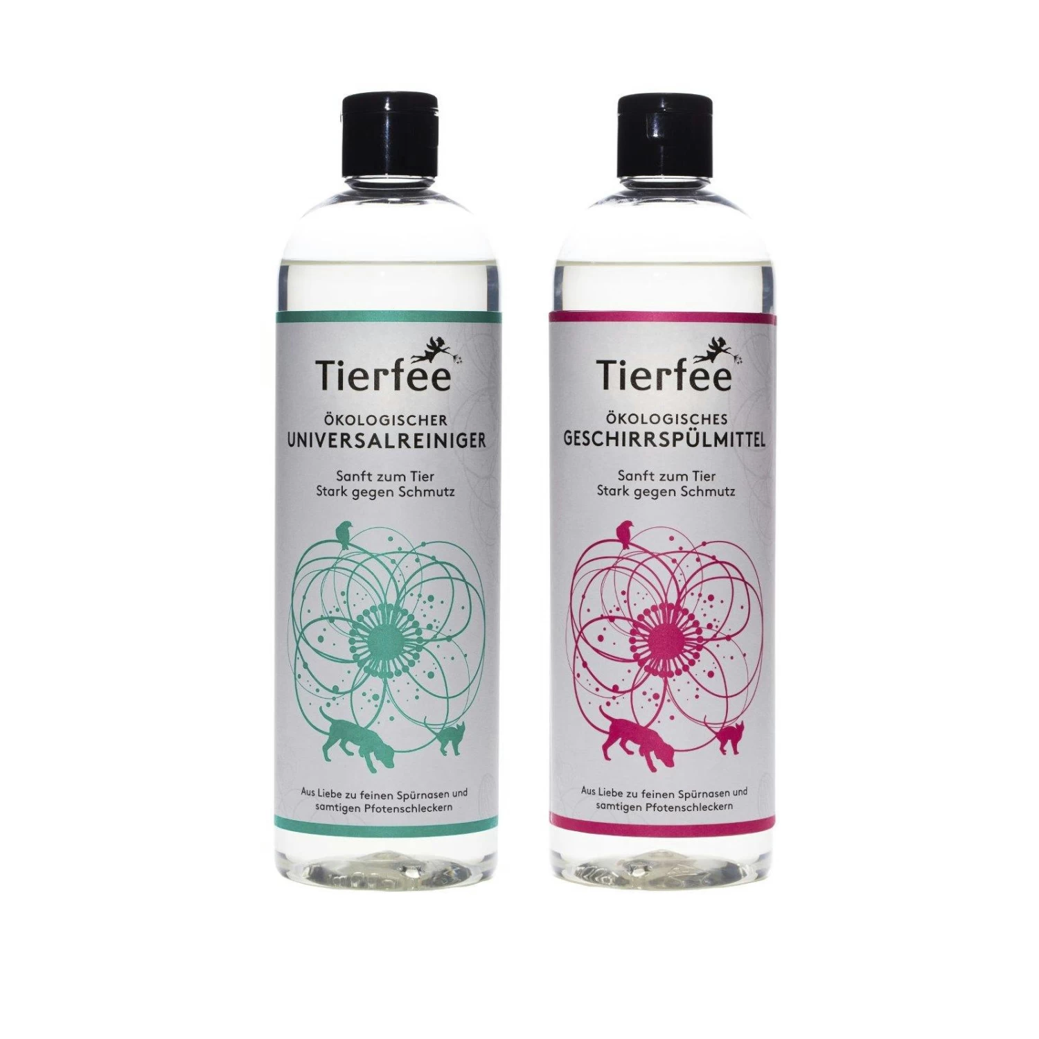 Tierfee-Set Ökologischer Universalreiniger + Geschirrspülmittel, Je 500 Ml
