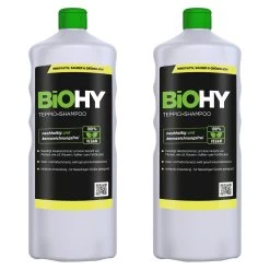 BiOHY Teppichshampoo (2x1l Flasche) | Teppichreiniger Ideal Zur Entfernung Von Hartnäckigen Flecken | SPEZIELL FÜR WASCHSAUGER ENTWICKELT