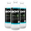 BiOHY Rohrreiniger (3x1l Flasche) | EXTRA STARK | Flüssiger, Hochkonzentrierter Abflussreiniger | Geruchsneutral | Für Alle Verstopfungen