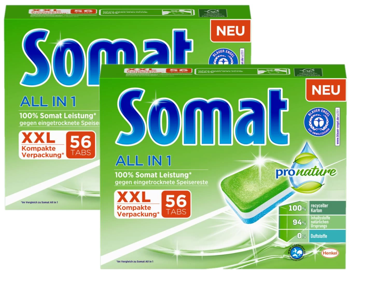Somat All In 1 Pro Nature Spülmaschinen Tabs 6x56 Tabs Spülmittel Spülen - Image 3