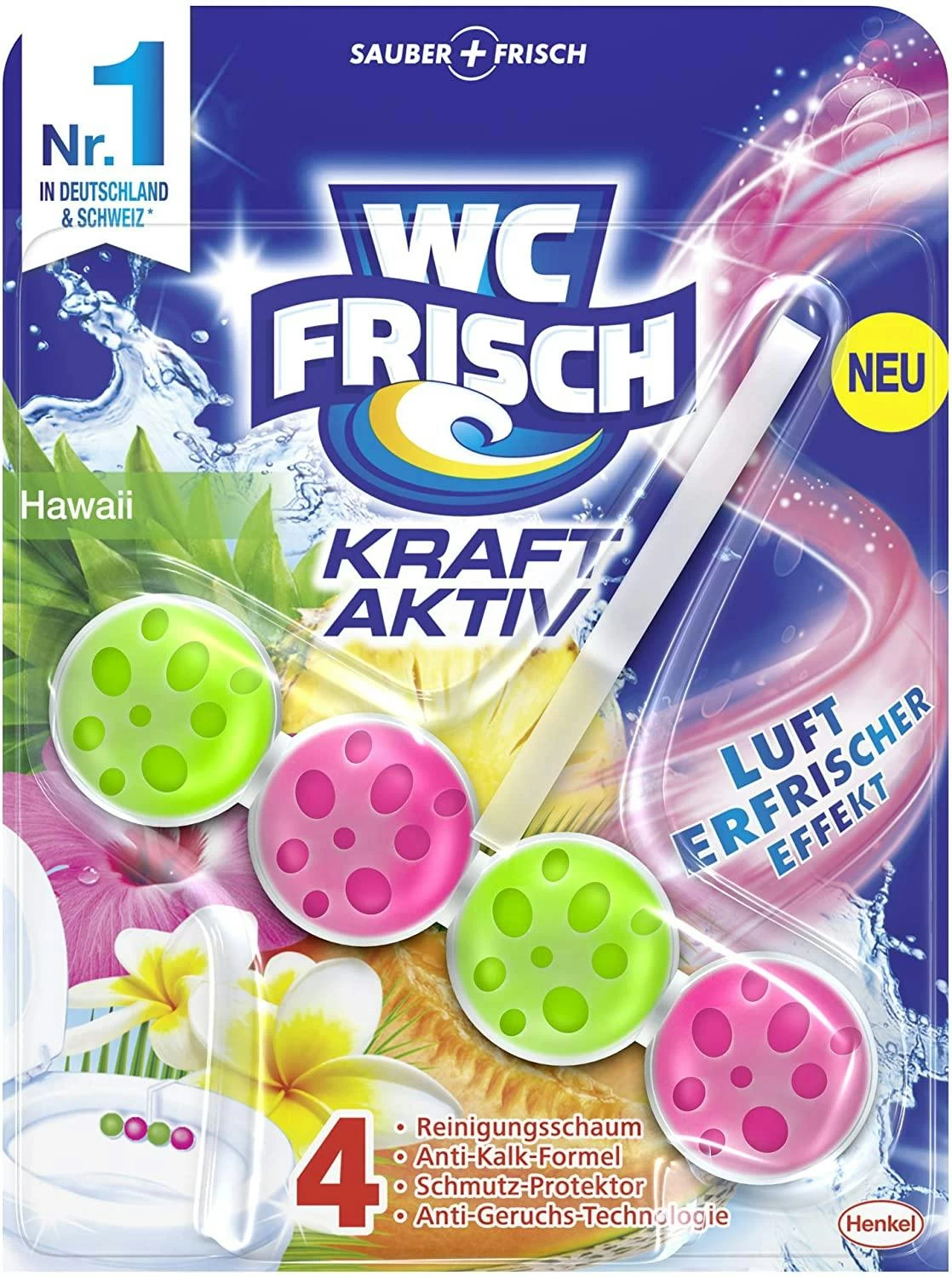 WC-Frisch Kraft Aktiv Duftspüler Urlaubsträume Hawaii 10x50g WC-Reiniger - Image 6