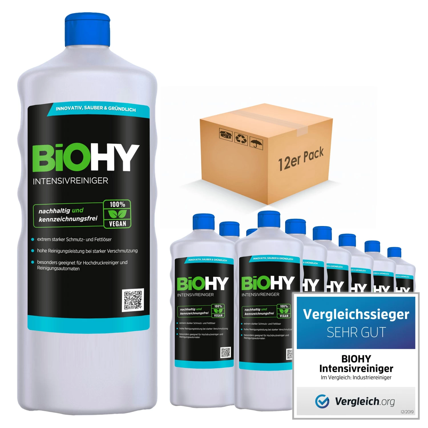 BiOHY Intensivreiniger Universal (6x1l Flasche) | Hochleistungs-INDUSTRIEREINIGER | Grundreiniger Ideal Für Hochdruckreiniger, Schaumarm - Image 4