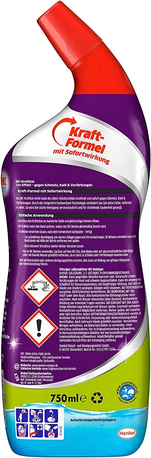 Bref Power WC KraftGel 15x Effekt 750 Ml WC Reiniger Reinigung Badreiniger - Image 6